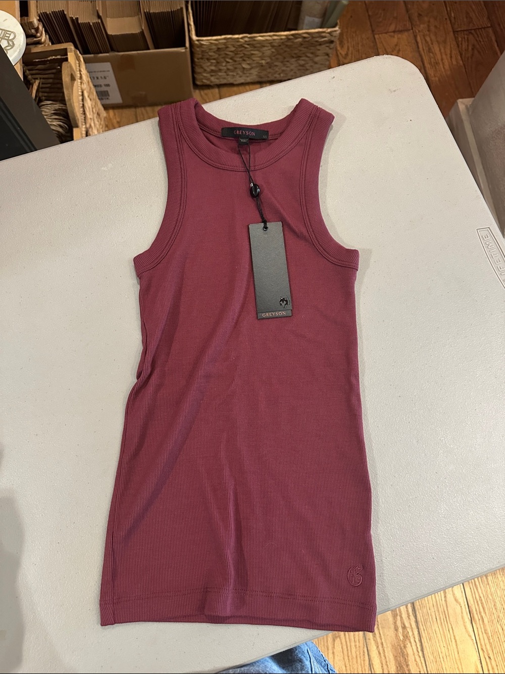 Greyson Ribbed Tank Top - Wine